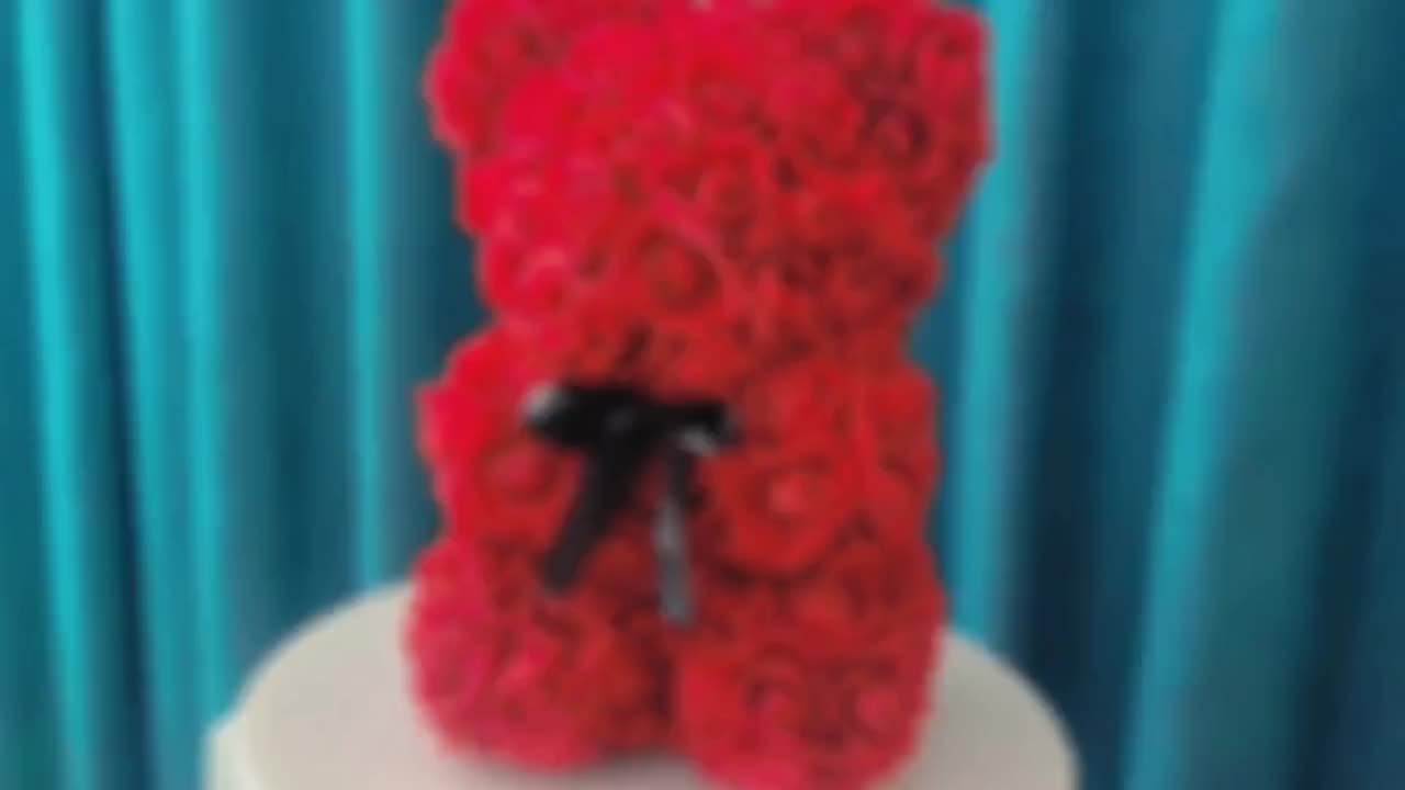 Immortal Rose Bear - Artificial Foam Flowers, Perfect Gift for Valentine's Day